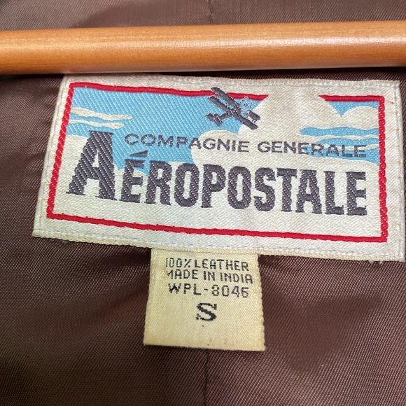 Vintage Compagnie Generale Aeropostale Leather Bomber Jacket - Picture 2 of 10